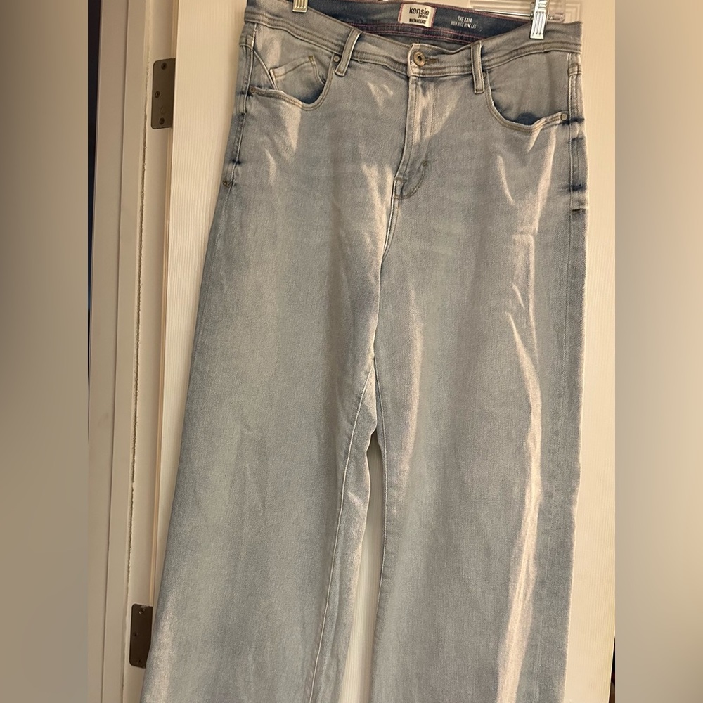High rise wide leg jeans